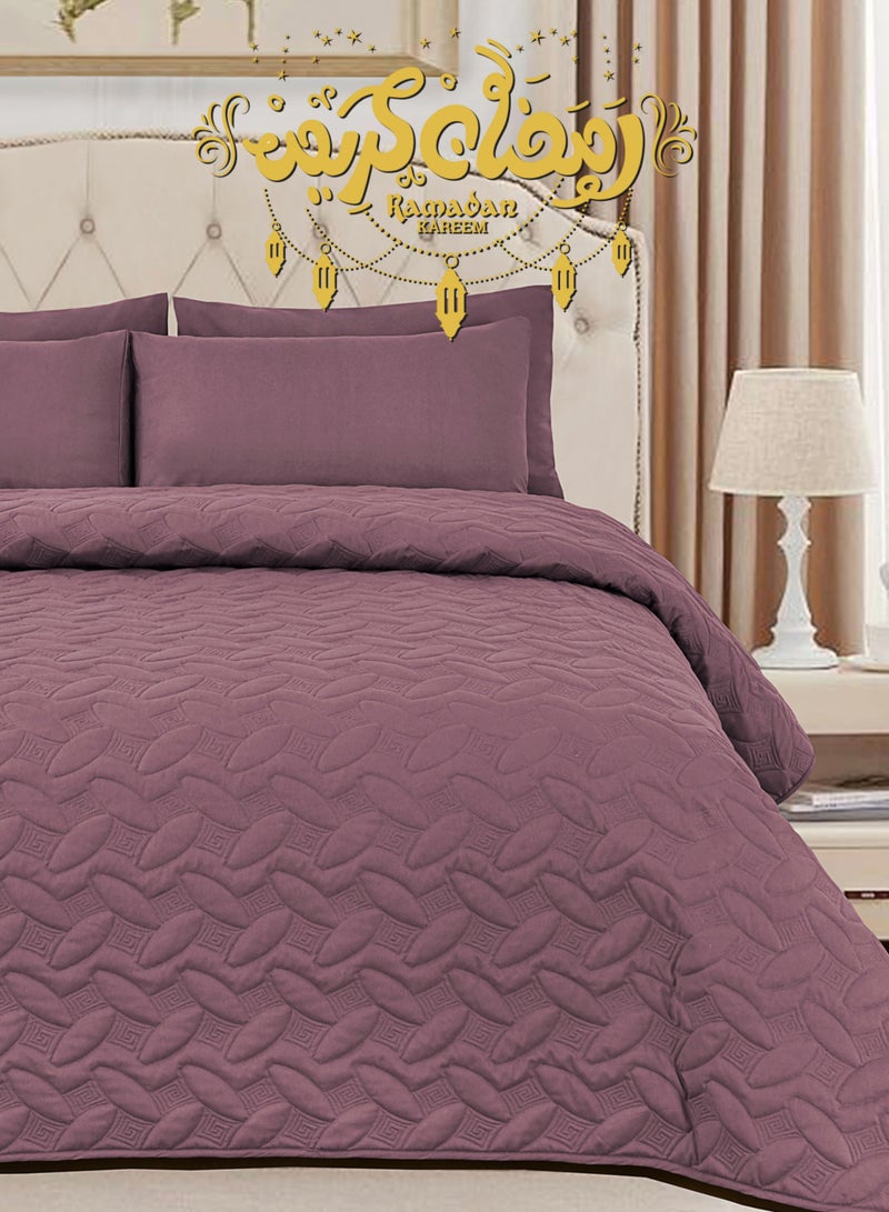 سيد المنسوجات المنزلية مفرش المضغوط مفرد من مايكروفايبر، يناسب سرير بحجم 120 × 200 سم، 3 قطع، سلسلة إلميرا - Image 1